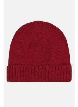 Reserved Kids Girl Plain Knitted Beanie, Maroon 