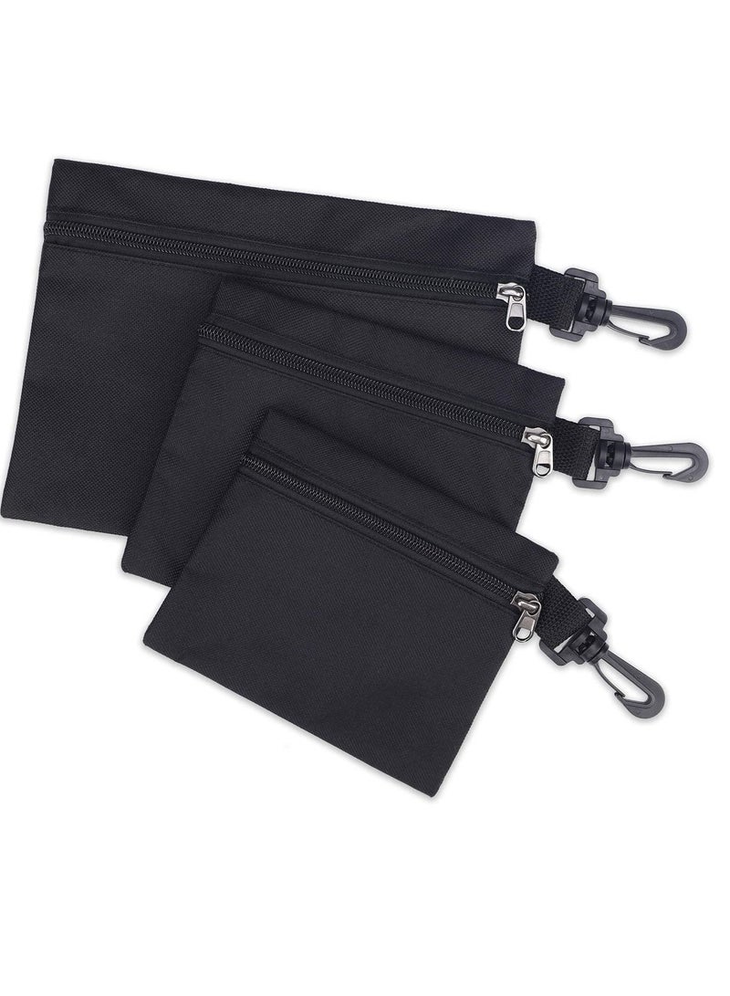 Tool Bags Canvas, Small or Heavy Duty Tool Organizer, Small Parts Tool Organizer Bag, Small Tool Bags with Zipper & Carabiner Clip, Tool Pouches For Men/Car/Motorcycle - Image 1