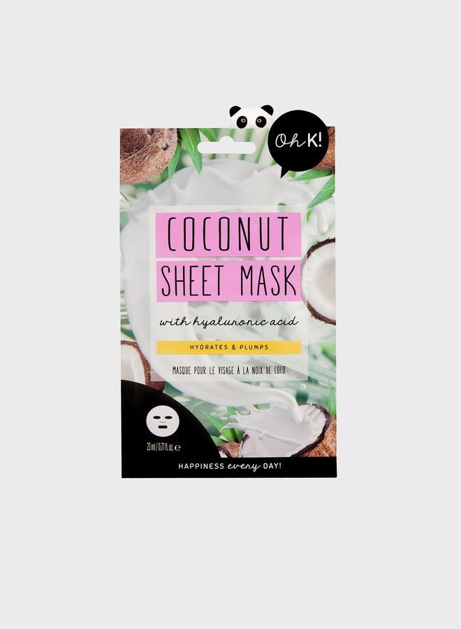 Oh K! Coconut Sheet Mask with Hylauronic Acid - Image 1
