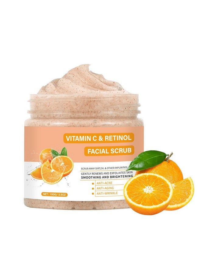 IREV Vitamin C Face Scrub, Exfoliating Facial Wash with Retinol, Face Scrub,Facial Exfoliating Scrub, Facial Scrubs for Women,Deep Cleansing Face Wash Cleanser for Women Men - Image 1
