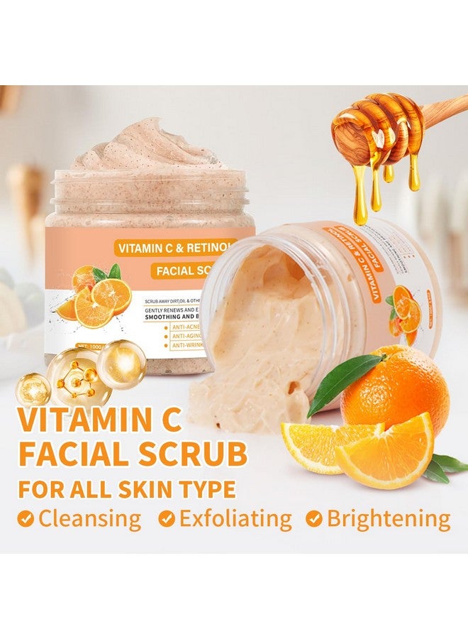 IREV Vitamin C Face Scrub, Exfoliating Facial Wash with Retinol, Face Scrub,Facial Exfoliating Scrub, Facial Scrubs for Women,Deep Cleansing Face Wash Cleanser for Women Men - Image 3