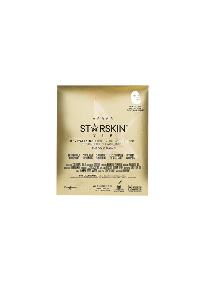 STARSKIN The Gold Mask™ Vip Revitalizing Luxury Biocellulose Face Mask  - Image 1