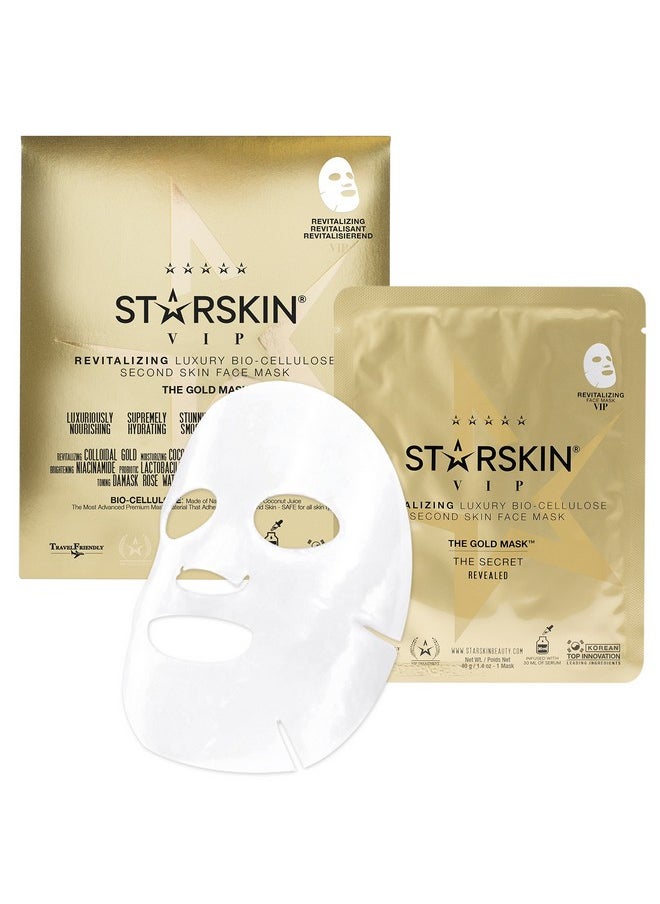 STARSKIN The Gold Mask™ Vip Revitalizing Luxury Biocellulose Face Mask  - Image 2