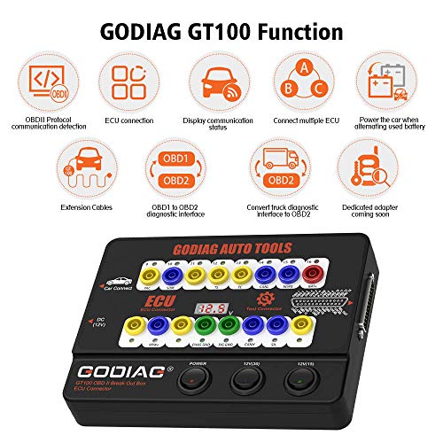 GODIAG® Auto ECU Breakout Box, GT100 Breakout Box OBDII Protocol Detector for OBDII Protocol Communication Detection/ECU Tool Maintenance/Diagnosis/Programming/Coding - Image 3