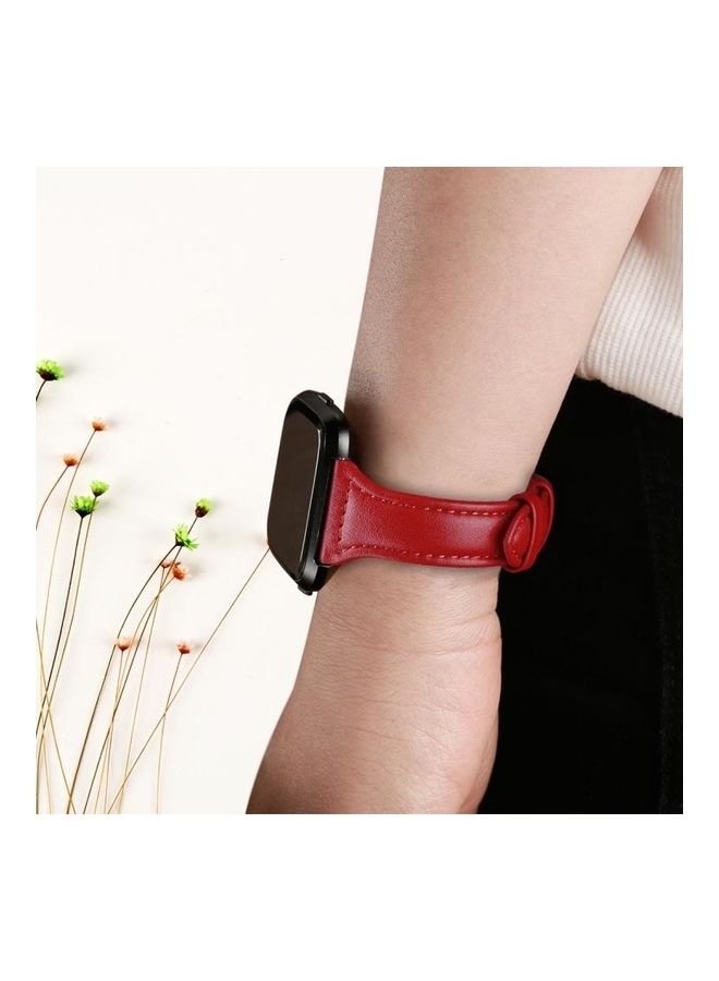 NIBEMINENT Smart Leather Wrist Strap Watchband For Fitbit Versa 2 Rose Gold - Image 3