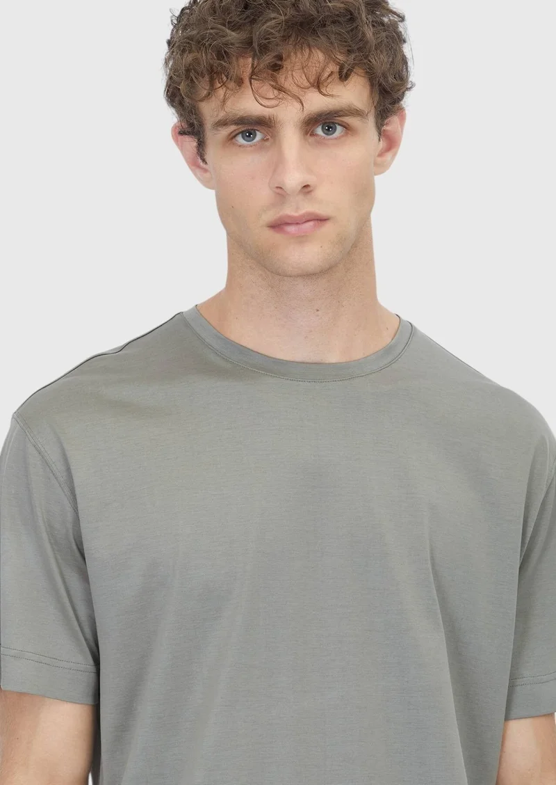 RAMSEY Mink Plain Cotton Blended T-Shirt