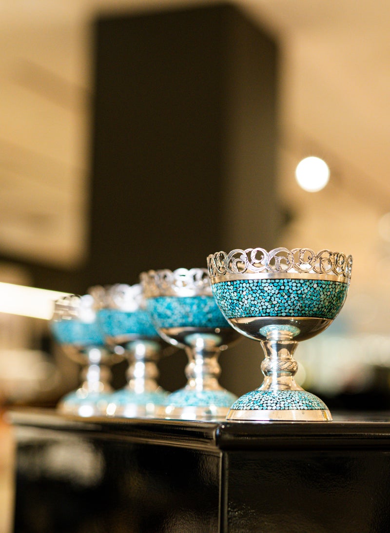 Aghajani Authentic Silver Chalice Latticed Nut Bowl 11cm, 99.9% Purity, Persian Heritage Luxury Decor - Image 5