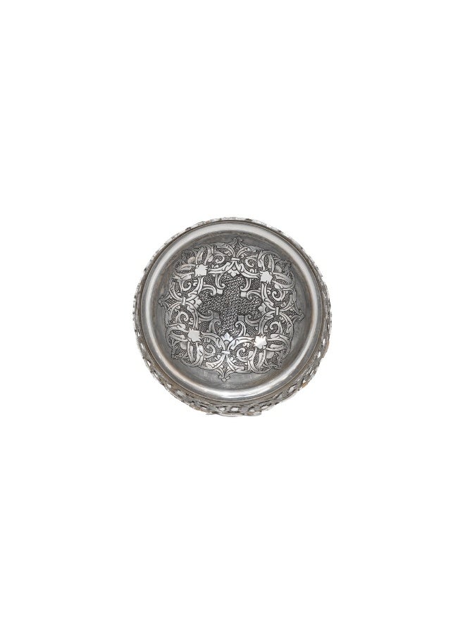 Aghajani Authentic Silver Chalice Latticed Nut Bowl 11cm, 99.9% Purity, Persian Heritage Luxury Decor - Image 3
