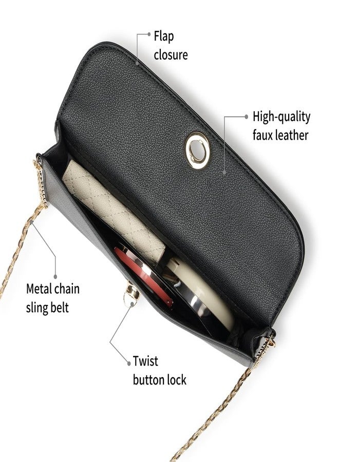 Fastrack Chain Reaction Sling Bag for Women | Medium Size with Flap Closure, Twist Lock and Gold Metal Chain | Stylish Sling Bag for Parties and Casual Outings - Image 3