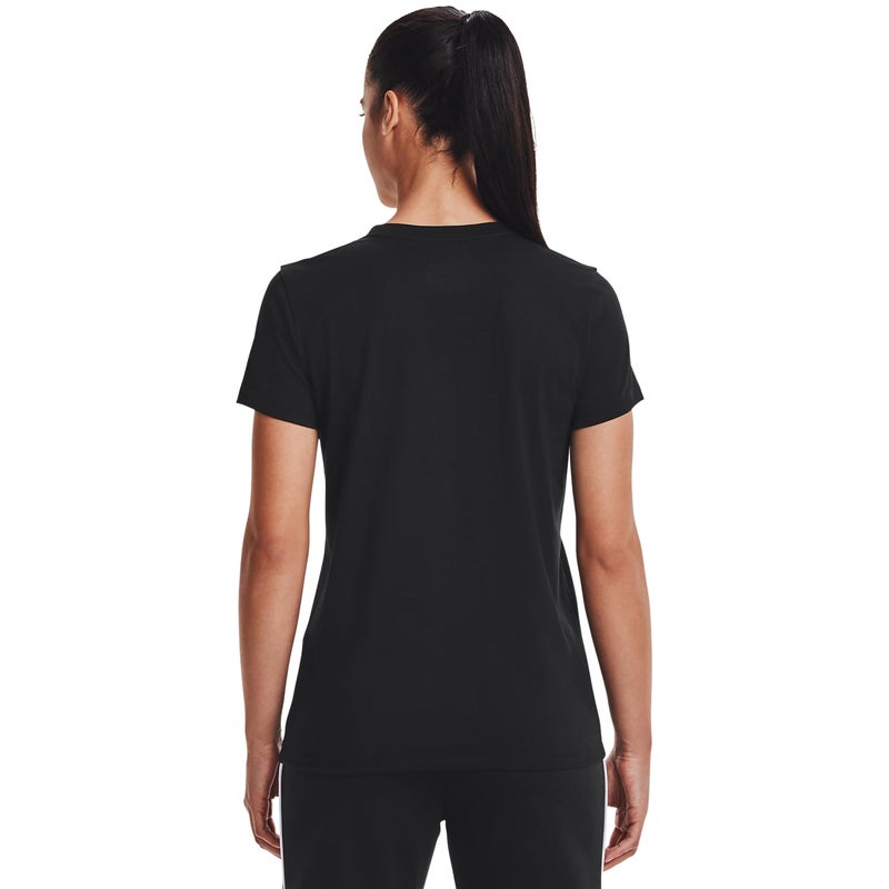 Under Armour Womens Live Sportstyle Graphic Short Sleeve Crew Neck T-Shirt , Black (002)/Black , Medium - Image 2