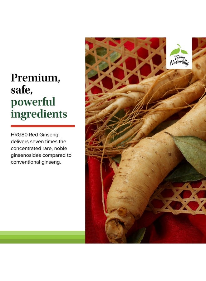 Terry Naturally HRG80 Red Ginseng Energy - Support Healthy Energy & Focus - Herbal Supplement with Korean Red Ginseng Root Powder - Tablets to Aid Healthy Endurance - 30 Chewable Tablets (Pack of 2) - Image 5