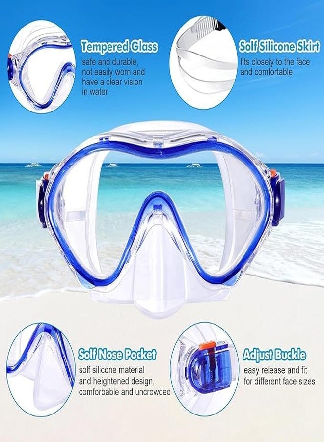 Shrevi Diving Goggles Mask with Silicone Breathing Tube Snorkle Set for Swimming Equipment Snorkel Mask for Snorkeling, Swimming and Scuba Diving - Image 2