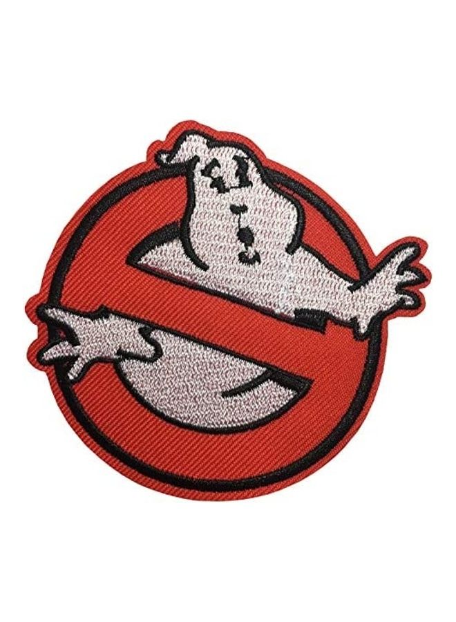 NIBEMINENT Ghostbusters Cartoon Logo Embroidery Patch Red/Grey