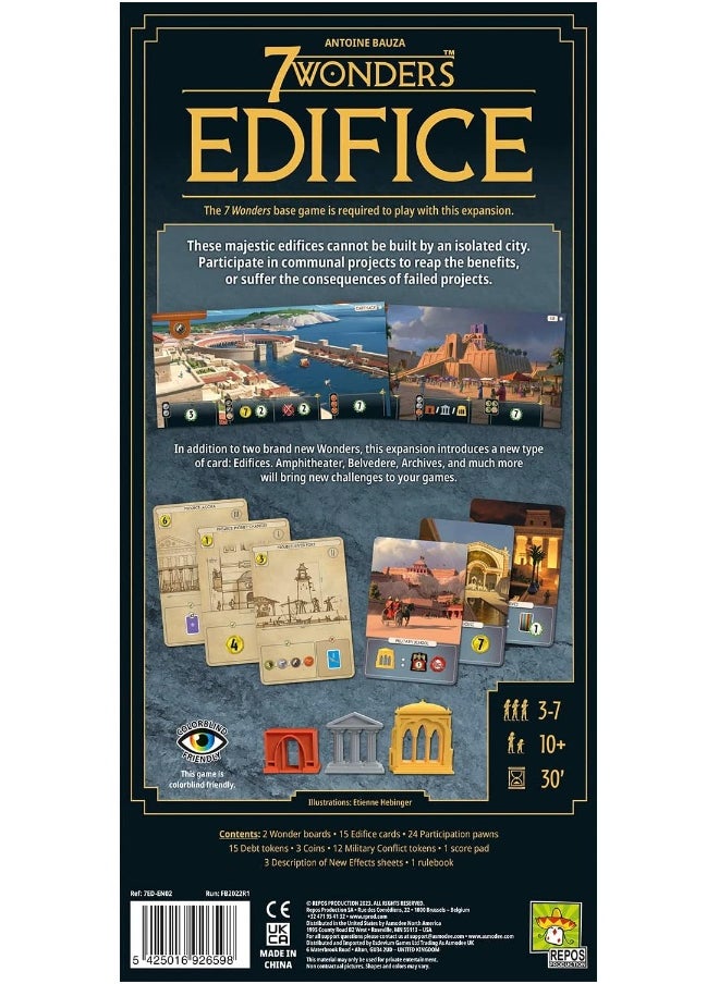 Repos Production - Repos | 7 Wonders 2Nd Edition: Edifice Expansion | Board Game | Ages 10+ | 3-7 Players | 30 Minutes Playing Time - Image 1