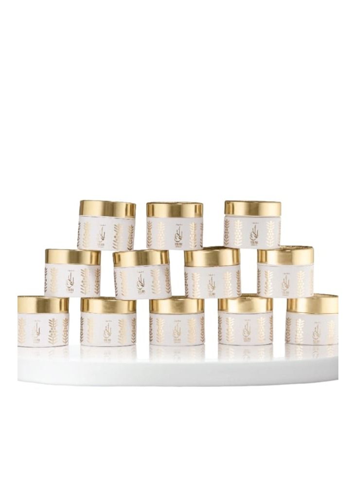 aashiq al-oud White Tola incense 12 pieces, weighing 10 grams each