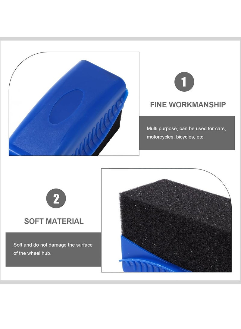 Oasisgalore 2 Pack Tire Dressing Applicator Car Tire Cleaning Sponge Pads Quick Cleaning Tool Car Wheel Waxing Sponge With Box Curved Sponge  - Image 4
