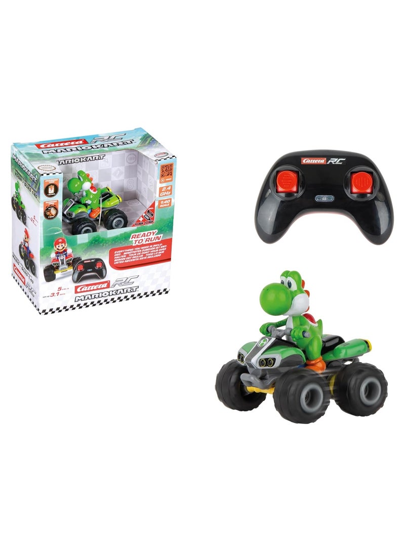 Carrera RC I 2.4GHz Mario Kart Yoshi Quad 1:40 I Remote Controlled Quad I Officially Licensed I Authentic Design I For Nintendo Fans I Fast Action I Offroad Fun  - Image 1