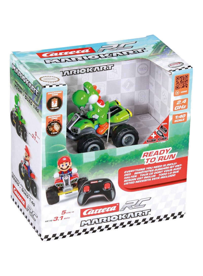 Carrera RC I 2.4GHz Mario Kart Yoshi Quad 1:40 I Remote Controlled Quad I Officially Licensed I Authentic Design I For Nintendo Fans I Fast Action I Offroad Fun  - Image 3