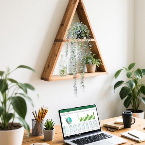 Clearain 1pcs Fake Hanging Plants, Artificial Small Potted Plants, Mini Faux Succulent Plant for Indoor Outdoor Aesthetic Office Living Room Shelf Home Decor (Eucalyptus leaves-1pcs) - Image 5
