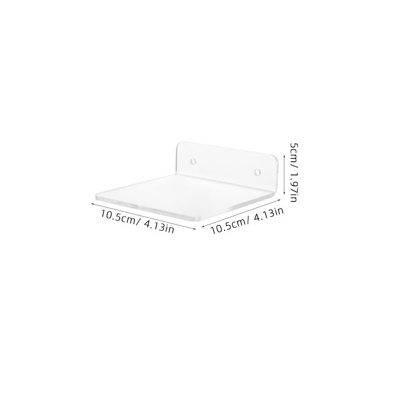 2pcs Punch-free Floating Shelf Transparent Shelf Wall-mounted Display Rack - Image 2