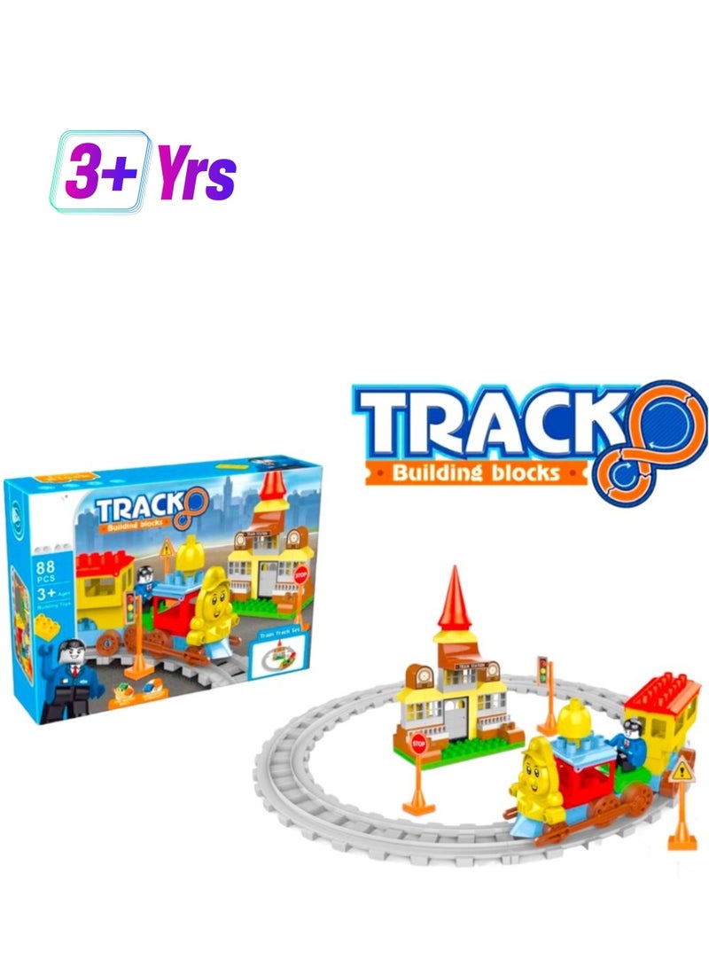 Track 88 Pieces Track Building Block Set For Kids