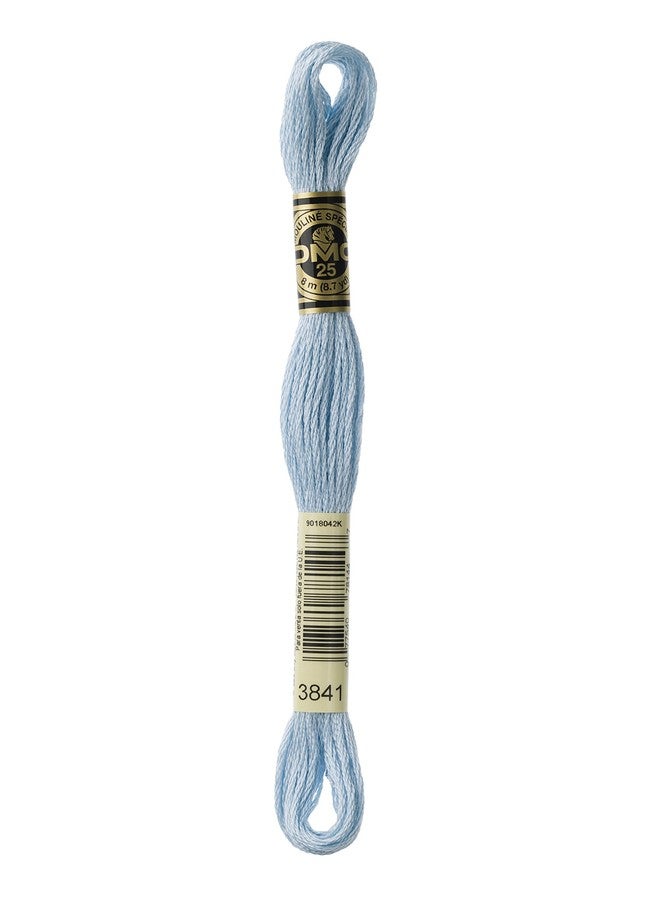 DMC 117-3841 Mouline Stranded Cotton Six Strand Embroidery Floss Thread, Pale Baby Blue, 8.7-Yard - Image 1
