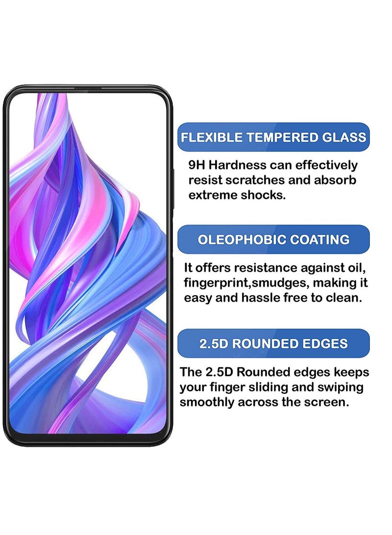 M7molge Full Coverage Glass Screen Protector for Huawei Y9S / Y9 Prime 2019 / Honor 9X / Honor 9X Pro - Black Frame  - Image 3