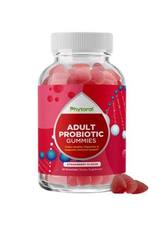 Healthy Gut Probiotic Gummies for Adults - Organic Probiotics for Gut Health Upset Stomach Relief and Immune Support - Digestive Health Chewable Probiotic Gummies for Women and Men - 5 Billion CFU
