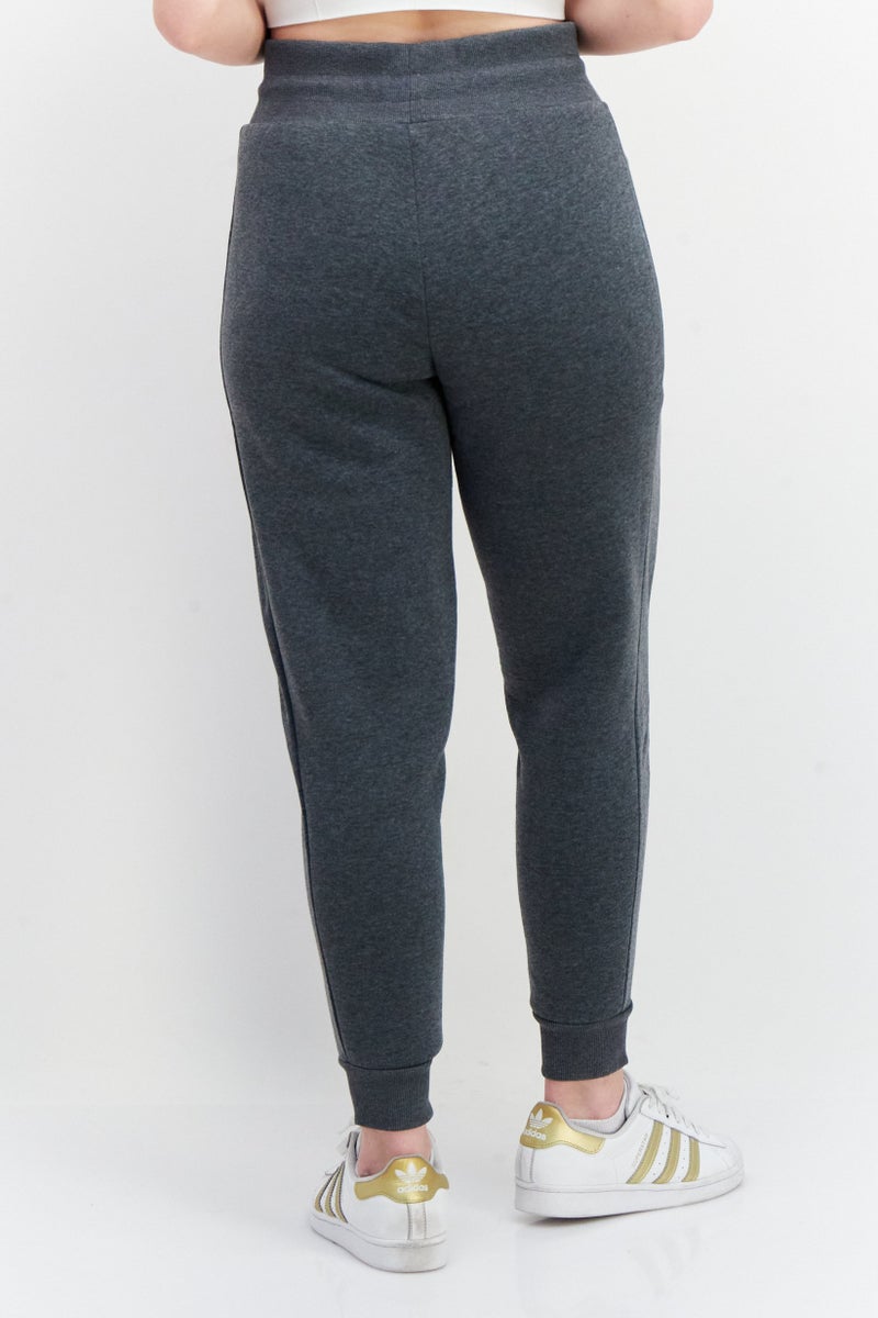 Women Drawstring Jogger Pants, Charcoal Heather