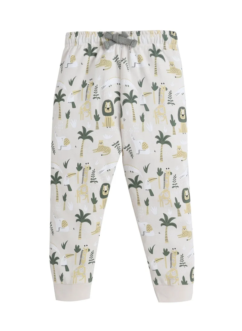 Victor And Jane  Infant Boys Lion Print Cotton Pajama Set – T-Shirt & Pajama Pants Nightwear for Men | Best Price UAE