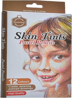 Keep Smiling Keep Smiling Skin Tints Pastel Pencils Pack Of 12 Colours - Multi Color  - Image 2