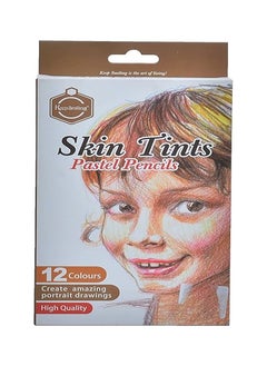 Keep Smiling Keep Smiling Skin Tints Pastel Pencils Pack Of 12 Colours - Multi Color  - Image 1