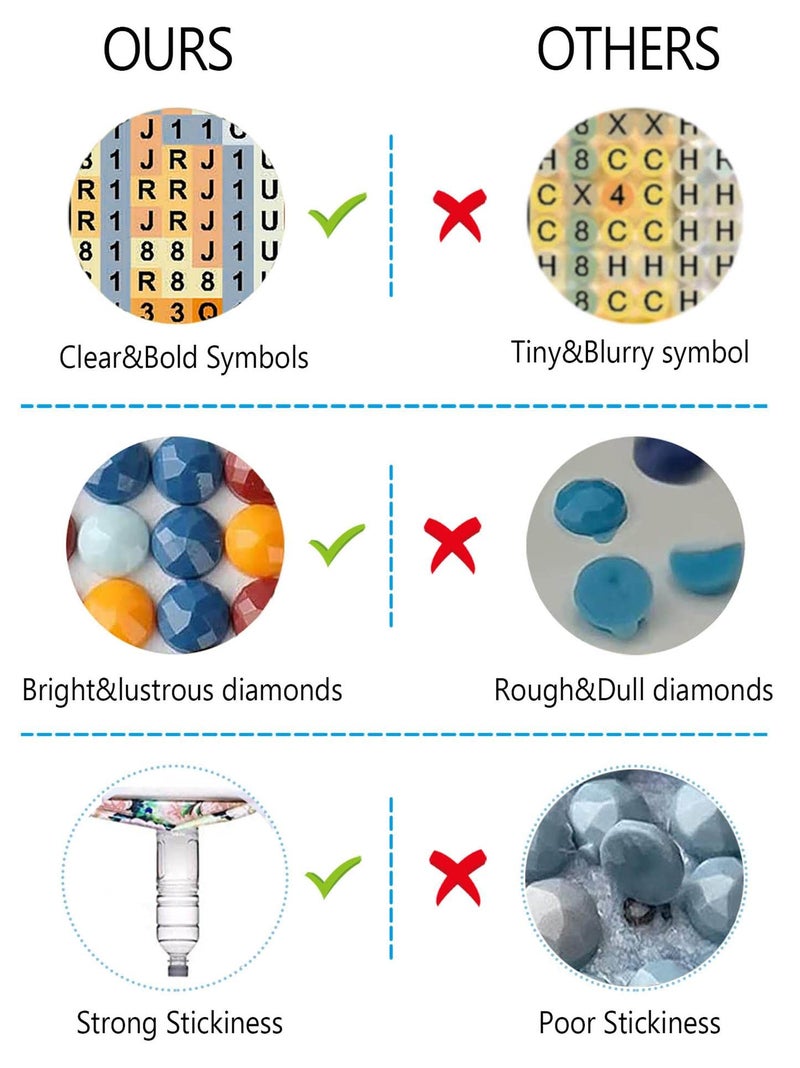 Hestarcul 5D Diamond Painting Halloween Kit,Diamond Art Kits for Adults,Diamond Dots,Paint with Diamonds Round for Gift,Wall Decor(12x16) (Koi) - Image 5