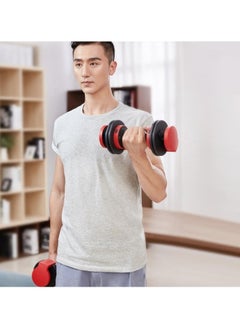 KINGSMITH Adjustable Dumbbells Db15A, 5 Weight Plates, Up To 7.5Kg, Comfortable, Non-Slip Handle, Safe Lock, Metal Material, Durable, Sturdy, High Density Nylon Tray, Compact Size, Portable, Home Gym, Weightlifting, Household, Indoor, Workout  - Image 3