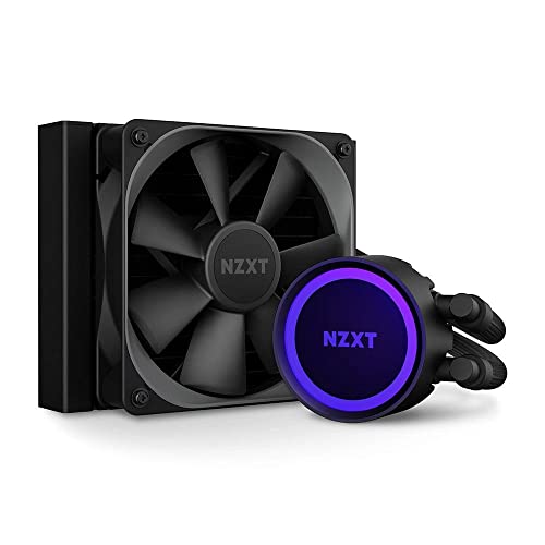 NZXT Kraken 120 - RL-KR120-B1 - AIO RGB CPU Liquid Cooler - Quiet and Effective - Quiet Operation - Ring RGB LED - AER P 120mm Radiator Fan (Included), Black - Image 1