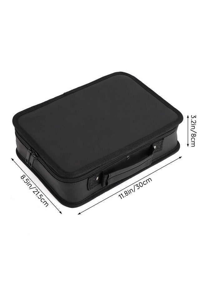 Segbeauty - Barber Tool Bag, 11.8 X 8.5In Pu Leather Travel Makeup Toiletry Carrying Case, Hair Styling Cutting Kit Storage Organizer For Clipper Shears Combs Cosmetics Salon Beauty Supplies - Image 1