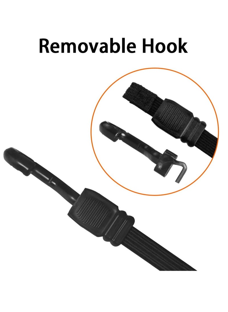 Oasisgalore - 2 Pcs"40 Inch Adjustable Bungee Cords with Hooks, Heavy Duty Elastic Straps for Camping and Bikes - Image 1