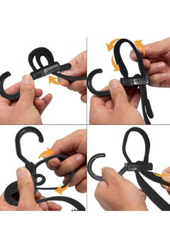 Oasisgalore 2 Pcs"40 Inch Adjustable Bungee Cords with Hooks, Heavy Duty Elastic Straps for Camping and Bikes  - Image 4