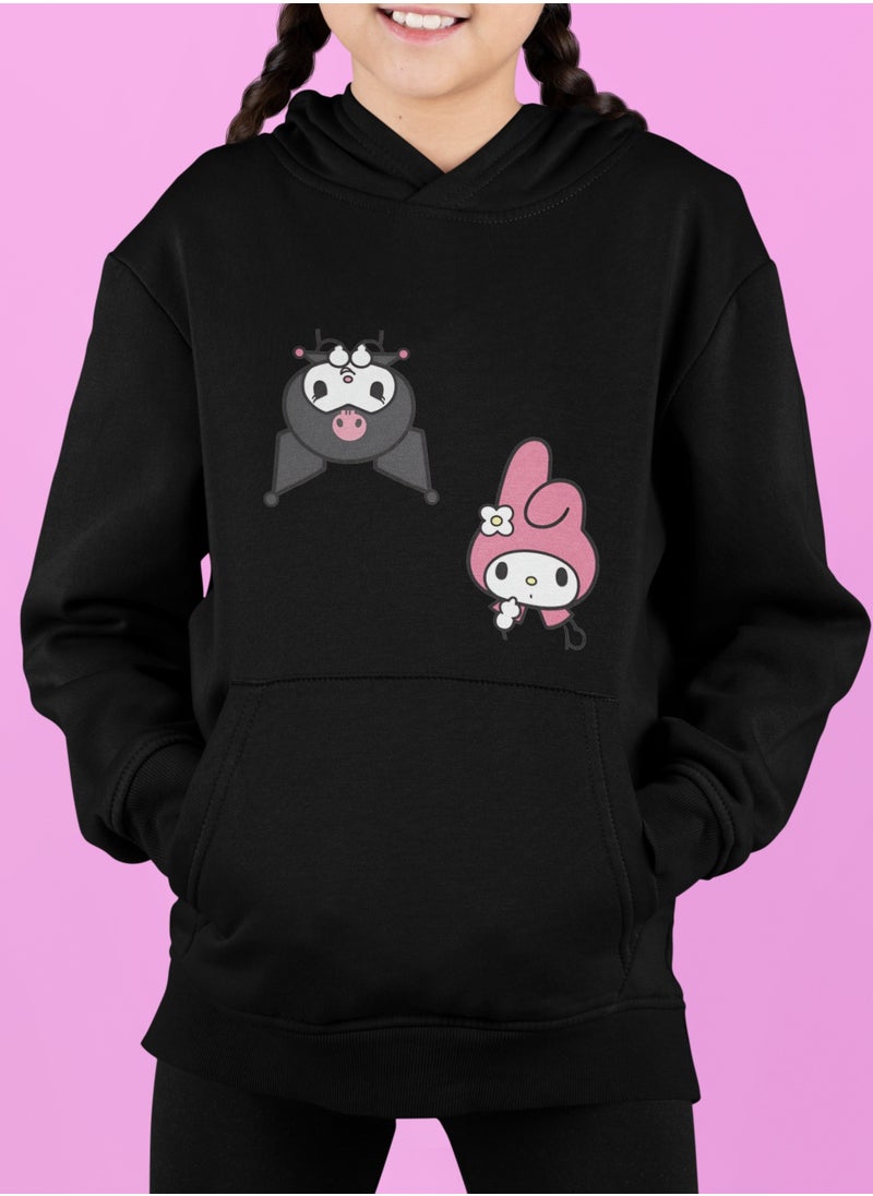 ZOOM Kuromi & My Melody Black Hoodie  - Image 1