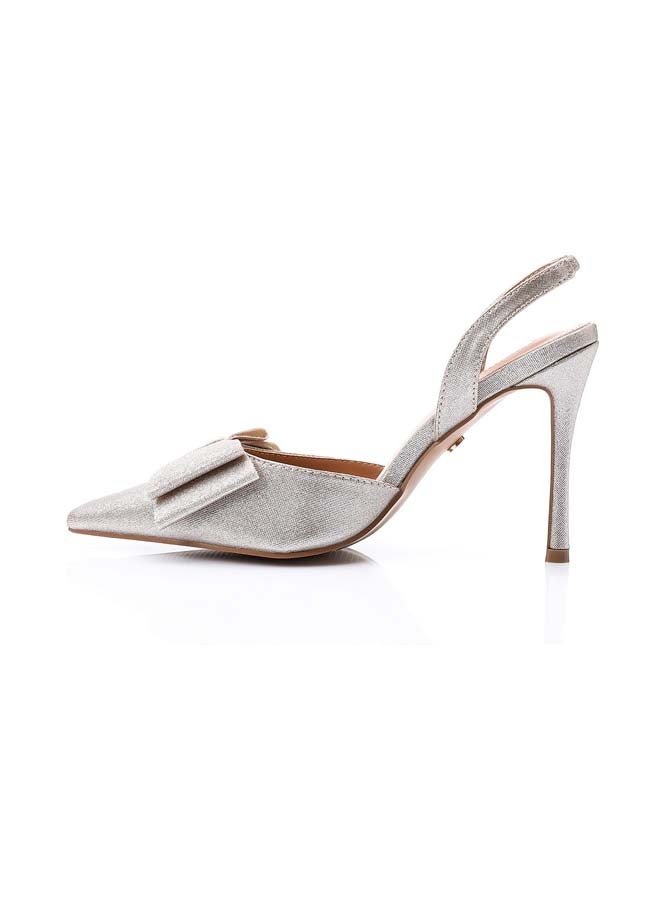 DejaVu Midnight Elegance Bow Heels - Pastel Gold  - Image 3