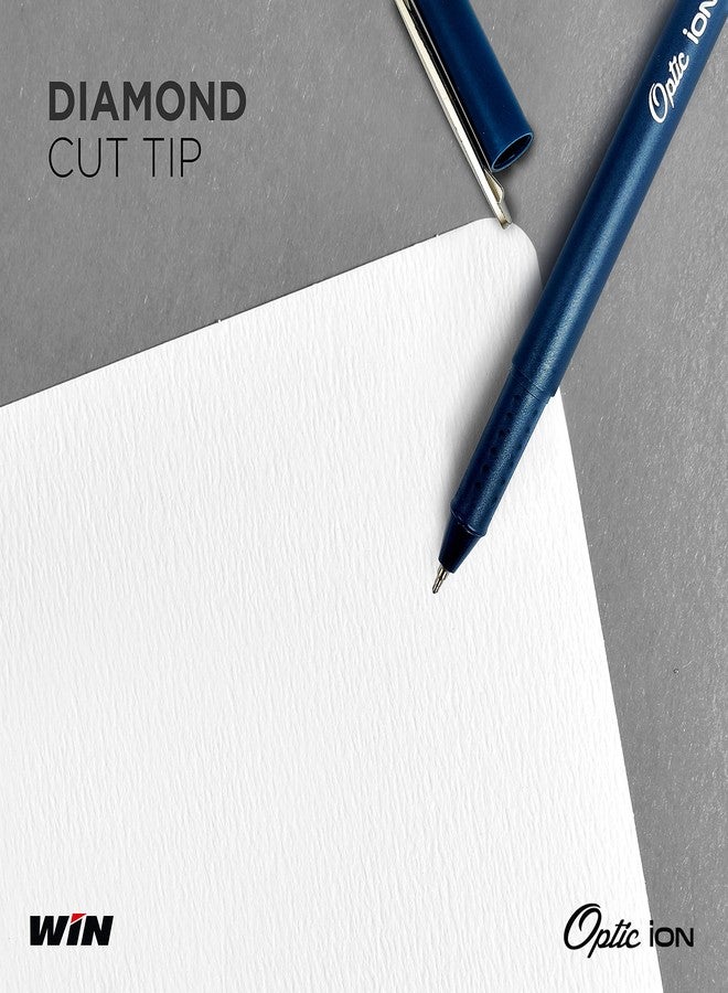دبليو آي أن أقلام حبر جاف أيونية من وين | 50 قلمًا (37 قلمًا بحبر أزرق و13 قلمًا بحبر أسود) | رأس ماسي 0.7 مم | قبضة قوية لكتابة سلسة | أقلام للكتابة | أقلام هدايا للشركات - Image 5