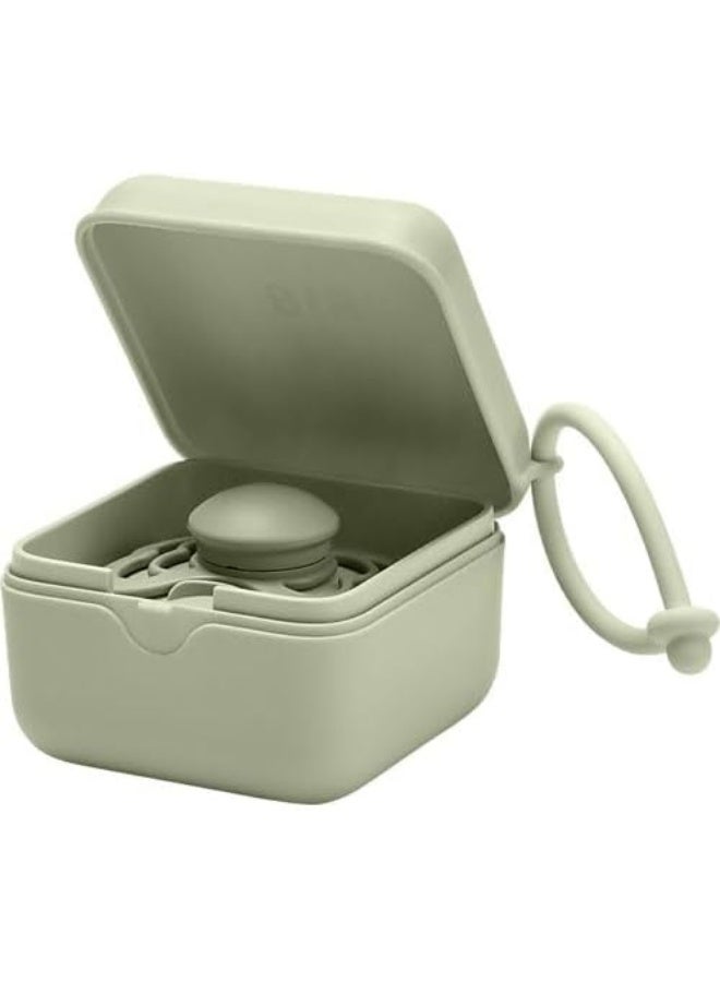 BIBS Pacifier Box with Strap - Sage - Image 2