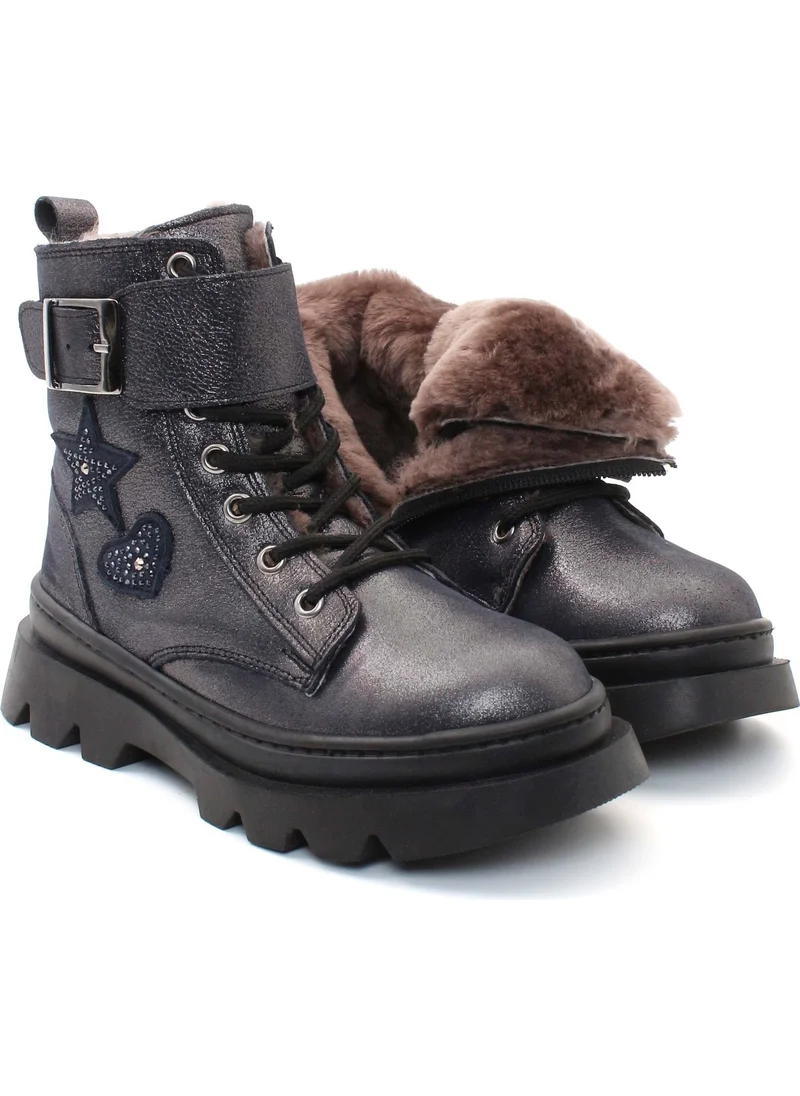 Fast Step Leather Fur Kids Classic Boots 157KXA1774