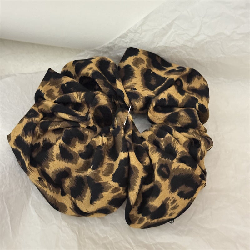 Loquat Fashionable Versatile Hair Accessory Dark leopard print hair tie