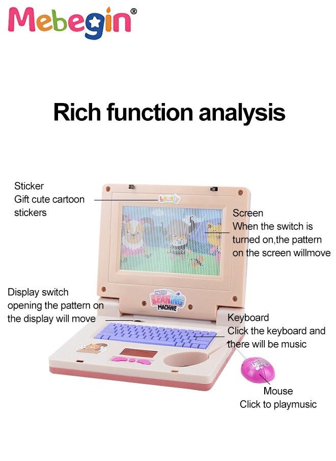 كمبيوتر محمول يتعلم الأطفال مع الموسيقى والضوء، تشغيل الكمبيوتر المحمول، كمبيوتر تعليمي إلكتروني، ألعاب محاكاة موسيقى ما قبل المدرسة مع ماوس قابل للسحب للتعلم المبكر، وردي - pzsku/ZD1EA1DE17E5A3AE723F6Z/45/_/1685339126/c62f9d54-8c4c-40fc-9a32-e8c57b0604de