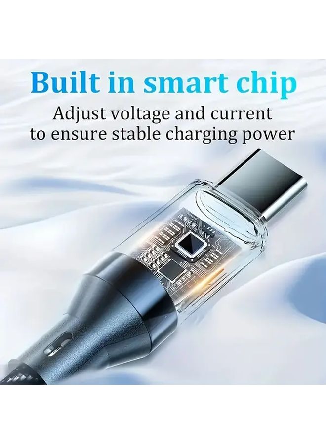 2 Meter USB C Cable 100W Fast Charging with LED Display High Speed Data Transfer Durable Fabric - Image 5