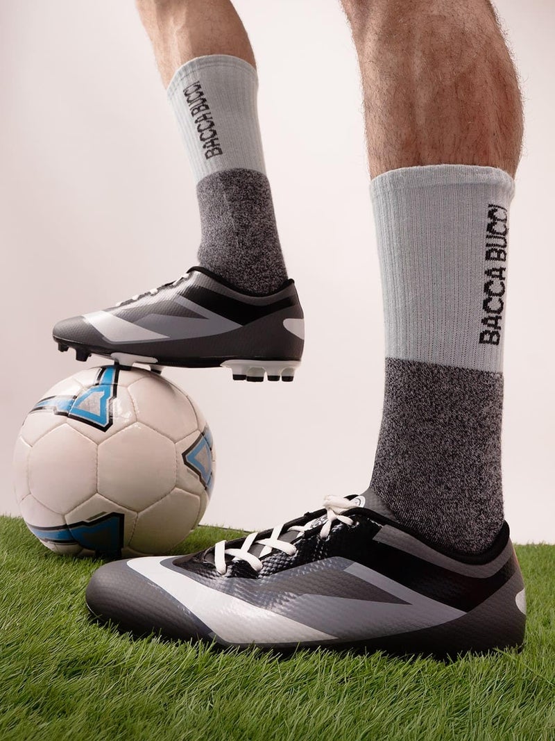 Bacca Bucci “Strike X” Firm Ground Football Shoes | Lightweight Soccer Cleats with High-Traction Studs Graphite Strike UK 7 - Image 4