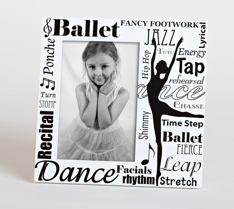 Ballet Collection 8 by 8-Inch Roman Exclusive All Dance Decorative Photo Frame, Holds 4-Inch by 6-Inch Photo (74810)