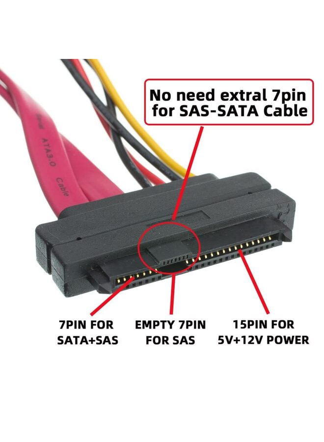 LAMAY SFF-8482 Extension Cable SAS 29Pin 0.5m - Image 5