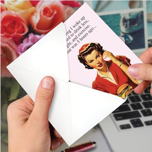 NobleWorks, Funny Birthday Greeting Card with 5 x 7 Inch Envelope (1 Card) Bday Five Hours Ago C10831BDG - Image 4